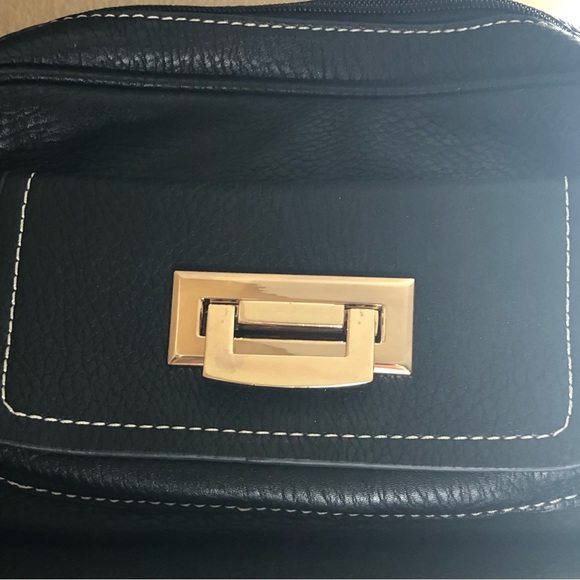 Satchel crossbody bag - gold hardware - Picture 5 of 12